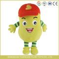 BSCI personnalisé belle peluche 7 pouces broderie rouge personnage de dessin animé en peluche poupée